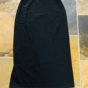 St John Black Knit Ribbed Skirt Size 4 image 1