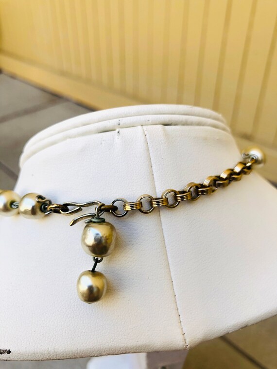 Miriam Haskell Baroque Pearls Beaded Pendant Neck… - image 7