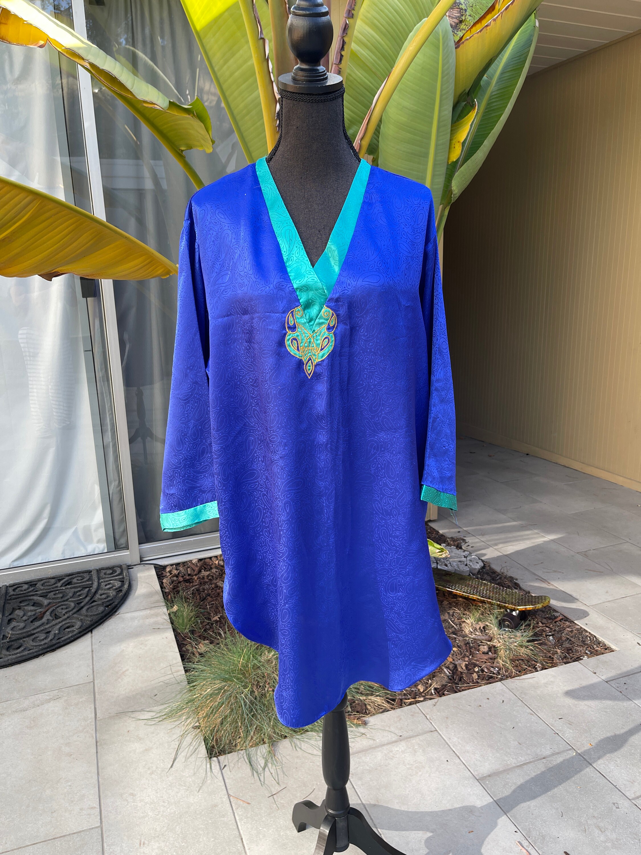 Vintage chemise de nuit soyeuse robe cachemire Carole Hochman Prima Donna Medium Etsy France