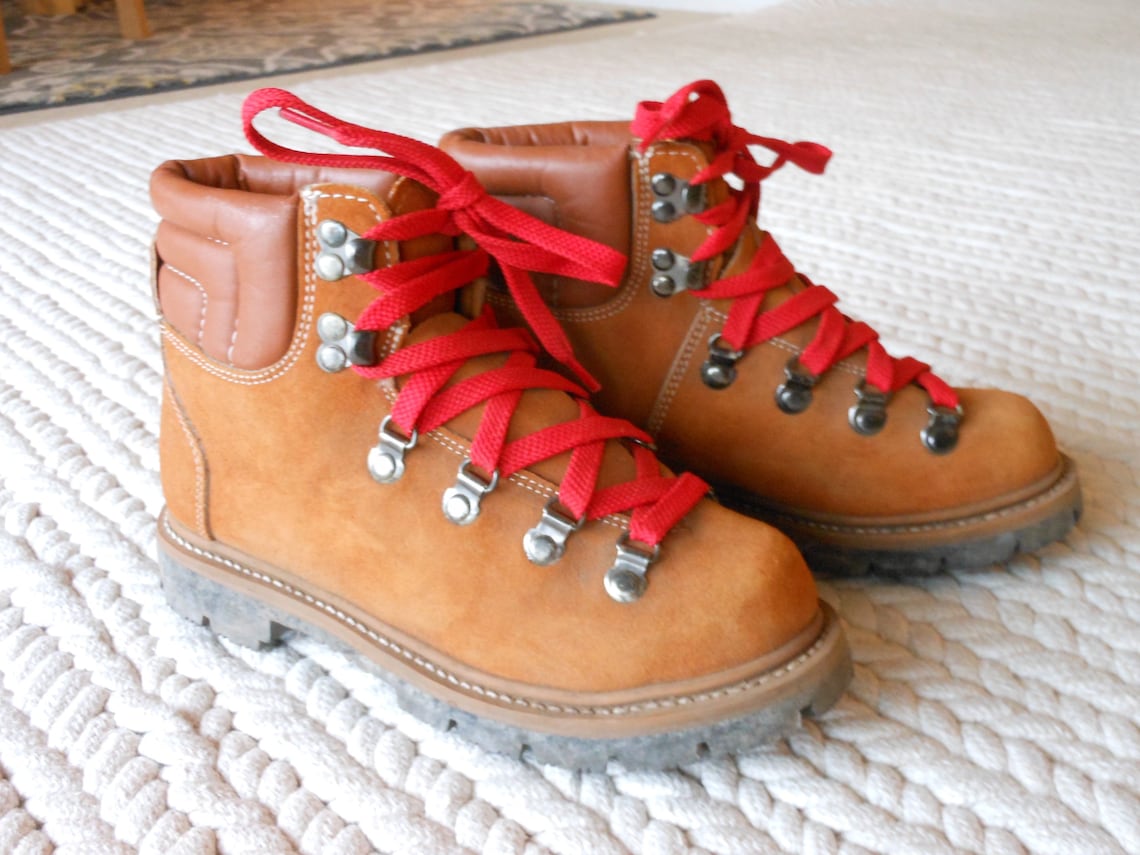 hiking boots red laces