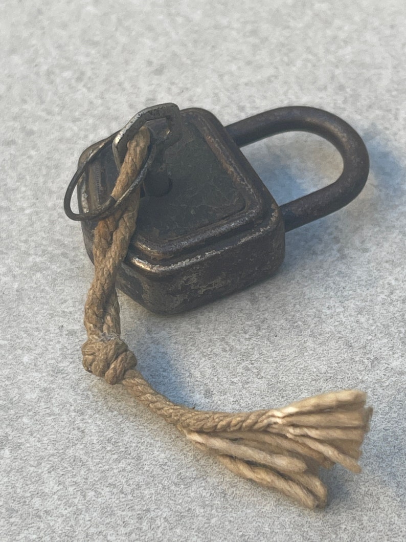 Antique Padlock and Key Buffalo Lock Vintage Key Etsy
