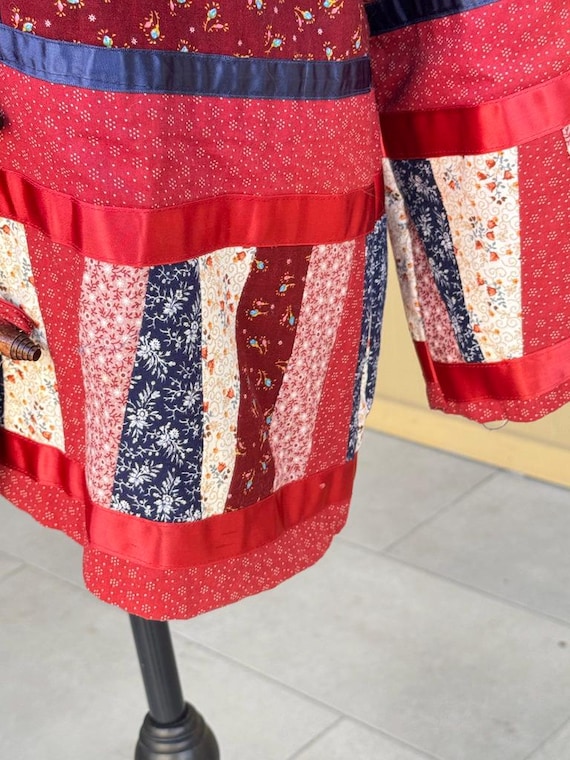 Vintage Patchwork Quilt Jacket 1970s Etienne Aign… - image 4