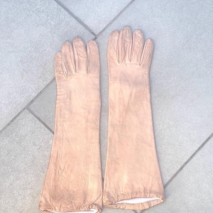 Kislav Französische Leder Lange Handschuhe Damengröße 7,5