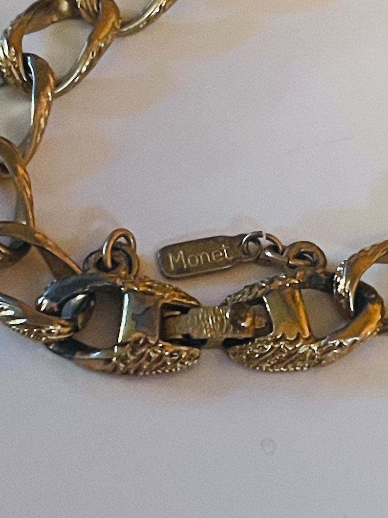 Vintage Gold Chain Link Bracelet Etsy