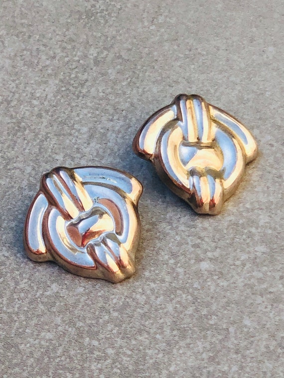 Taxco Sterling Silver Vintage Clip On Earrings Si… - image 7