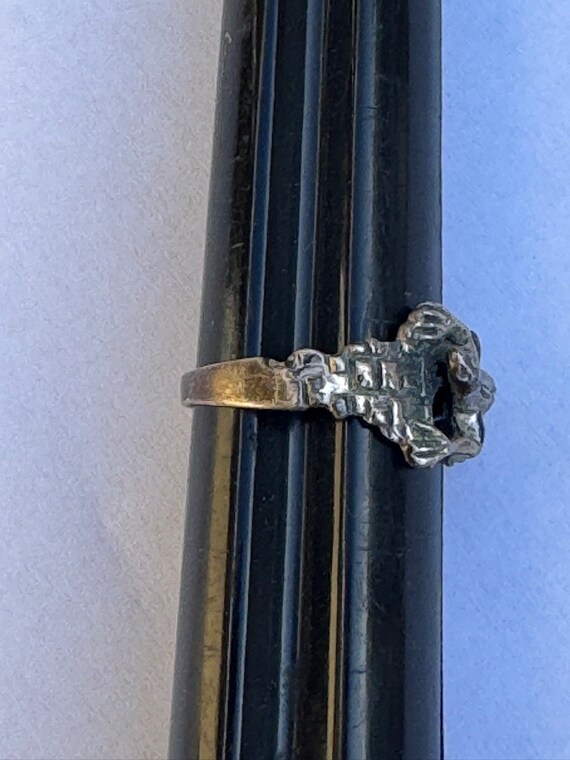 Sterling Silver Lizard Ring Size 7 - image 3