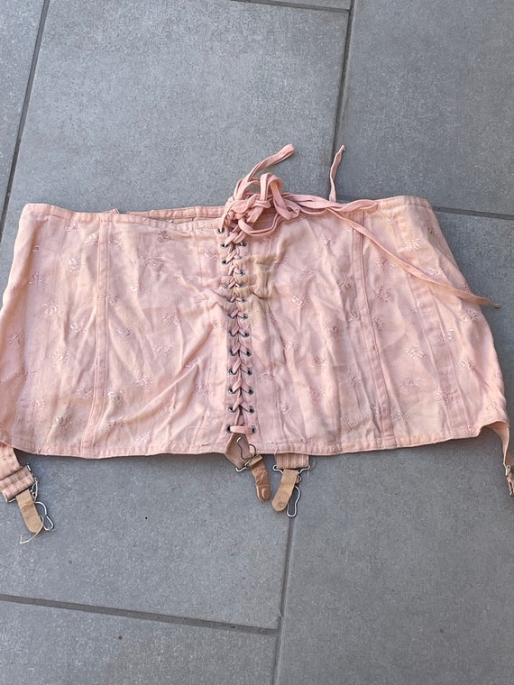 Vintage girdle corset pink - Gem