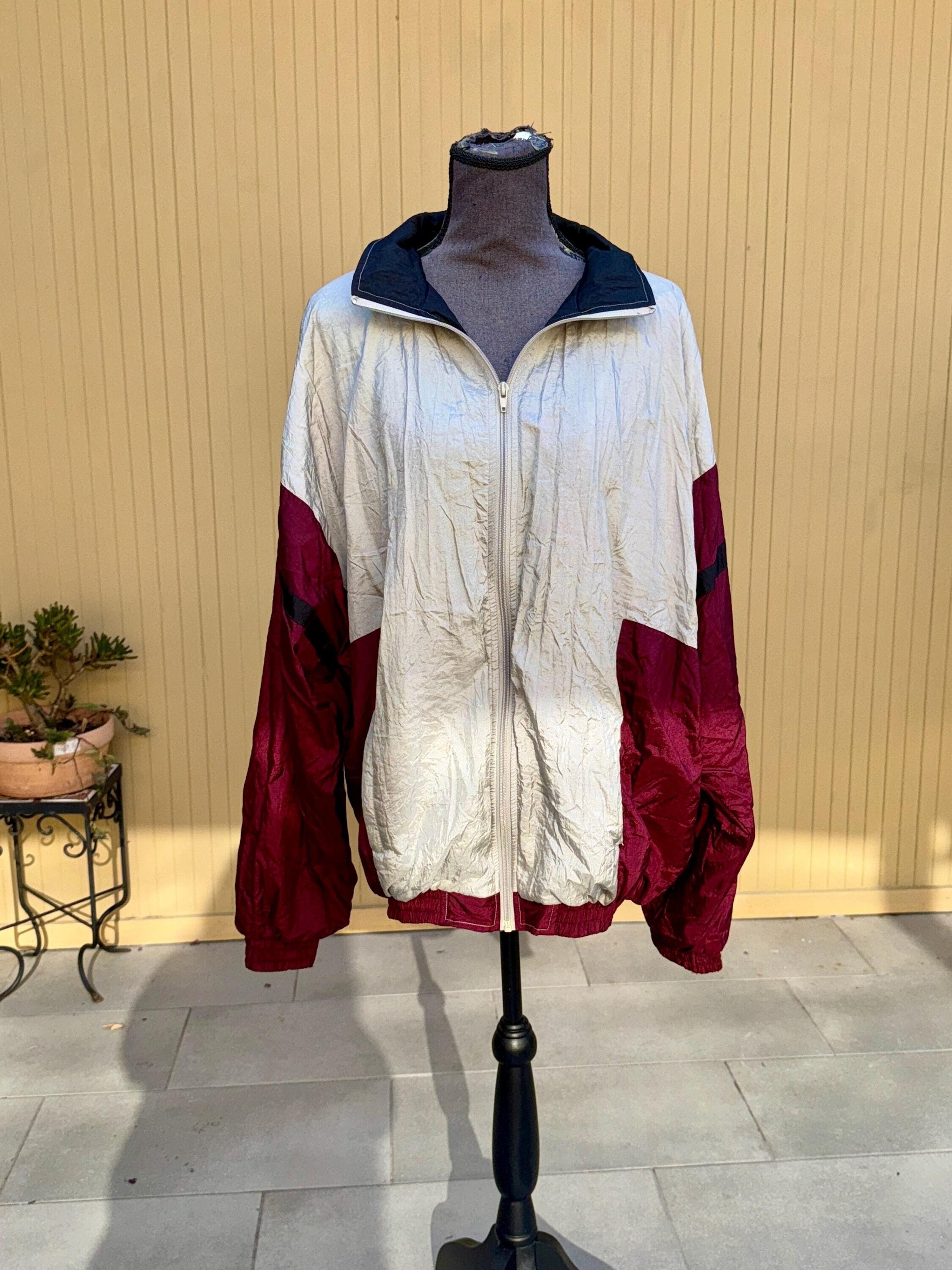 Vintage 80s Aegis Sport Track Jacket Windbreaker Size Large