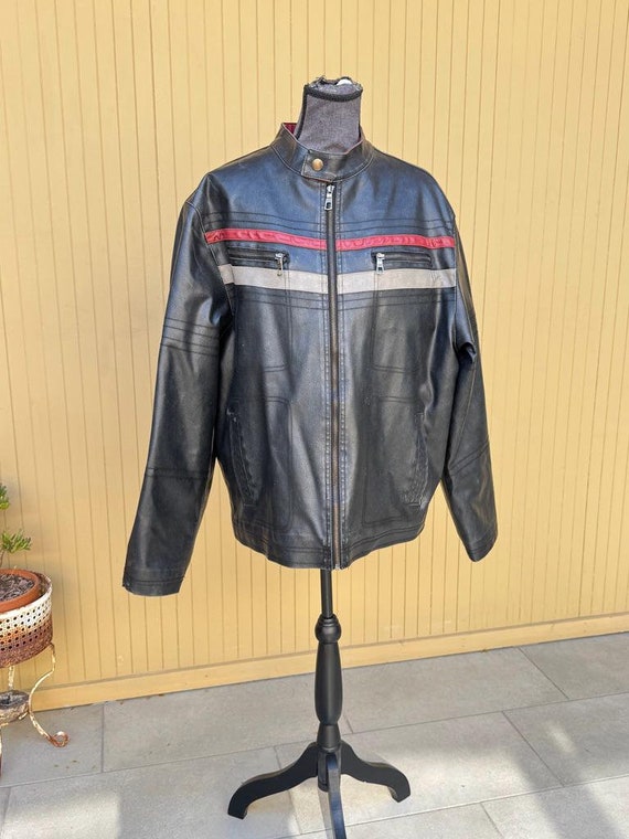 Cafe Racer Vegan Leather Motorcycle Jacket - Arizona Jean Co. - XL