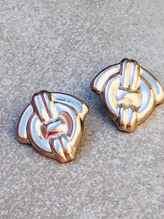 Taxco Sterling Silver Vintage Clip On Earrings Si… - image 3