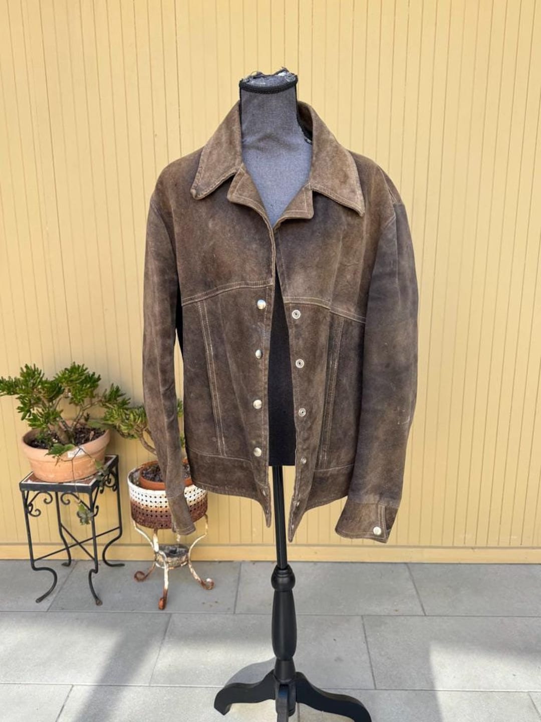 60〜70's Germany suède jacket VINTAGE 60s 70s Leather Ltd Campus Suede Jacket Coat Sherpa