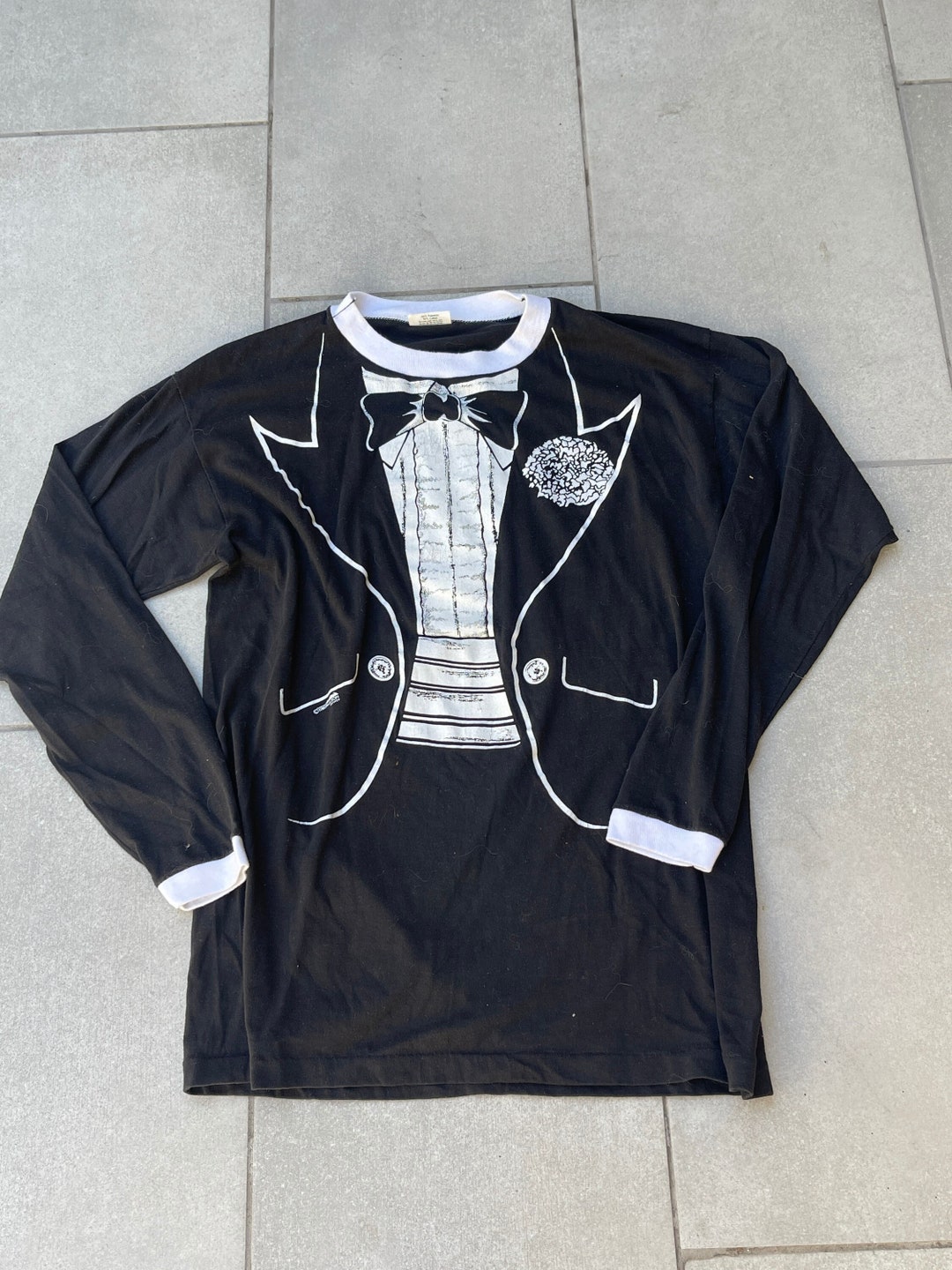 Tuxedo t shirt long cheap sleeve