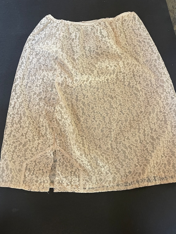 60s Van Raalte Lace Half Slip Vintage Skirt Medium - image 6