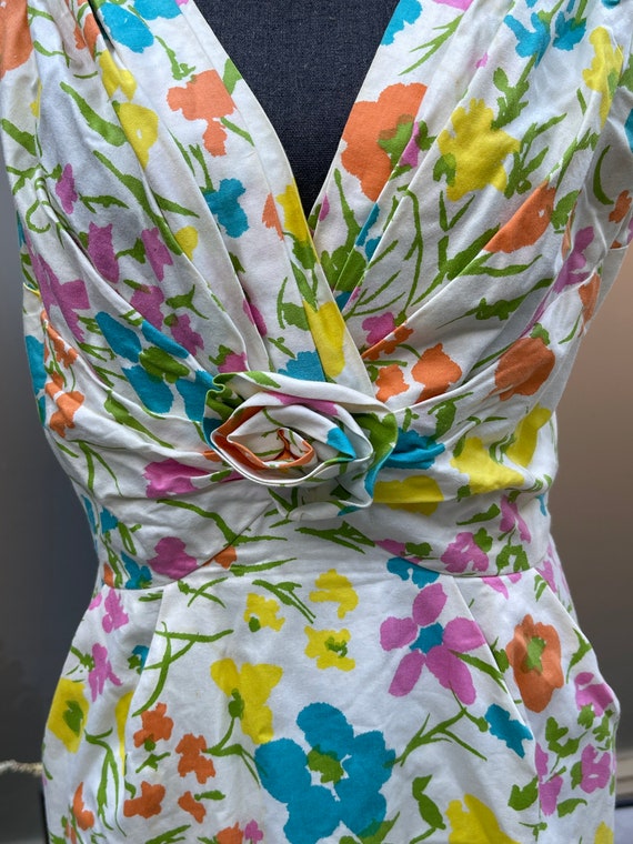 50s Floral Summer Dress Sue Leslie of California