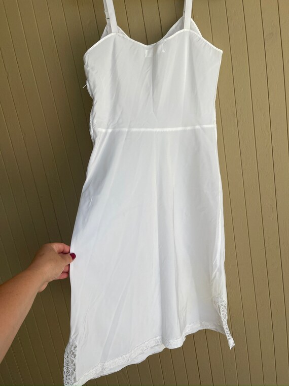 50s Barbizon Saucy Tafredda Full Slip Dress White… - image 4