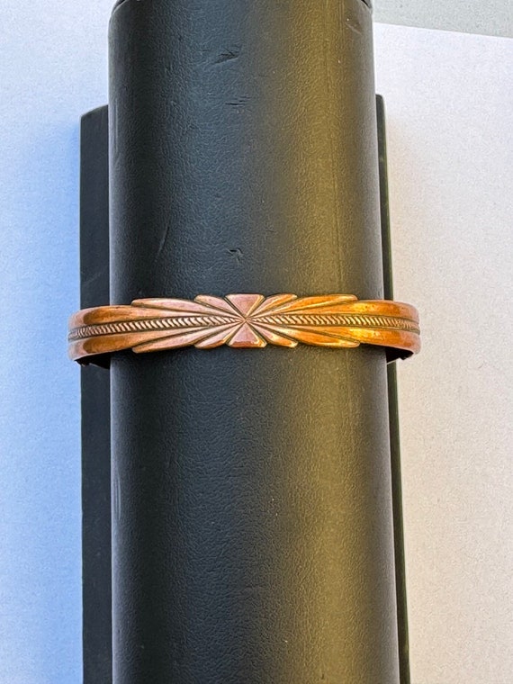 Solid Copper Vintage Cuff Bracelet