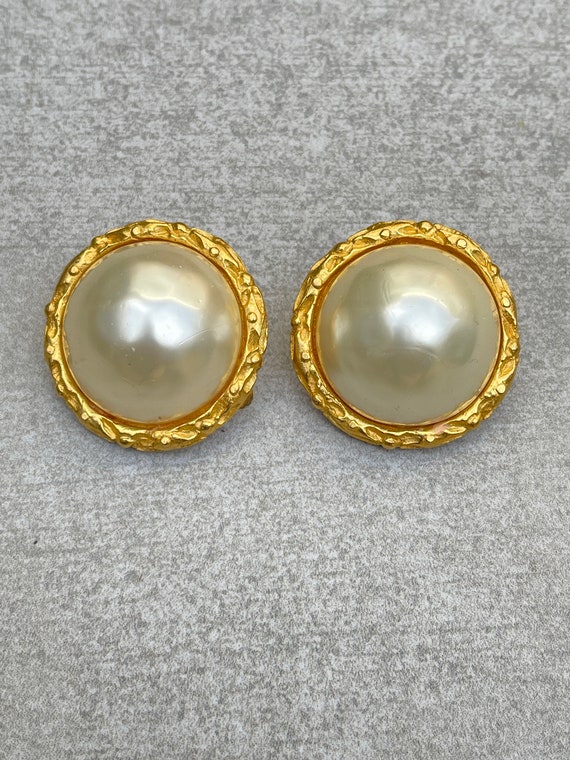 Boucles D’oreilles Clips Vintage Doré – Ancienne Paire Rétro