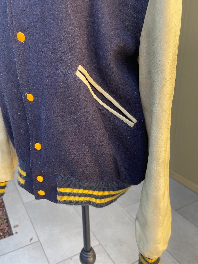 Vintage Butwin Varsity Jacket Nevada Union Leather Sleeves