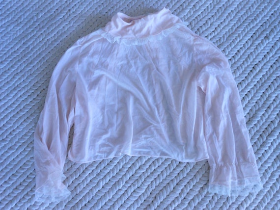 Ascot Pussy Bow Tie Bed Jacket Flo Weinberg Vinta… - image 7