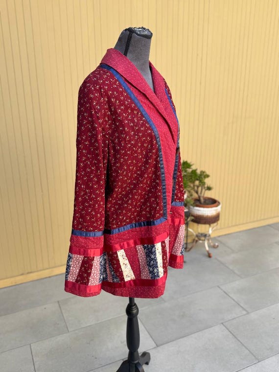 Vintage Patchwork Quilt Jacket 1970s Etienne Aign… - image 7