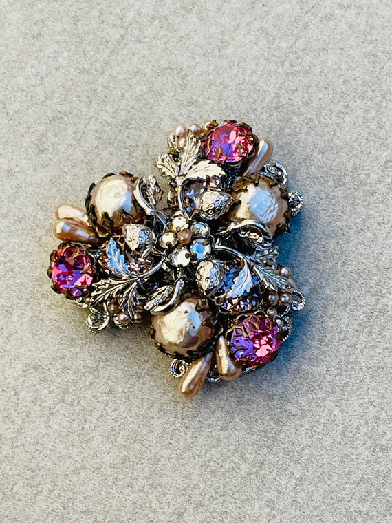 ▼MIRIAM HASKELL　ミリアムハスケル　ブローチ　ストーン MIRIAM HASKELL ヴィンテージ MiriamHaskell ミリアムハスケル