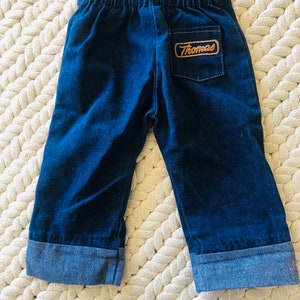 Vintage Thomas Brand 80s Baby Jeans Elastic Waist Unisex 9-12M