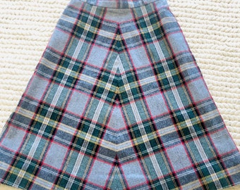 70s Plaid Wool Vintage Skirt by It’s Magic Toni Garment Size 4