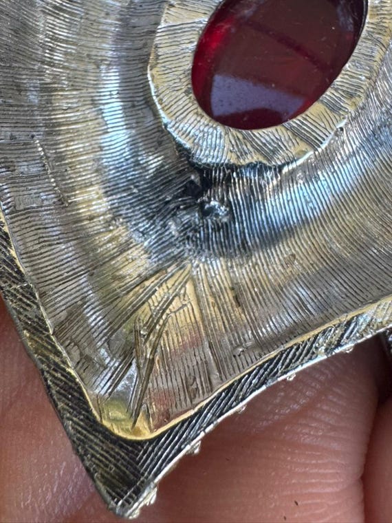 Ruby Red and Swarovski Crystal Rhinestone Covered… - image 4