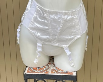 50's White Garter Belt Vintage Shapewear Lingerie