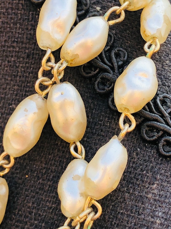 Miriam Haskell Style Scalloped Pearl Vintage Neck… - image 5