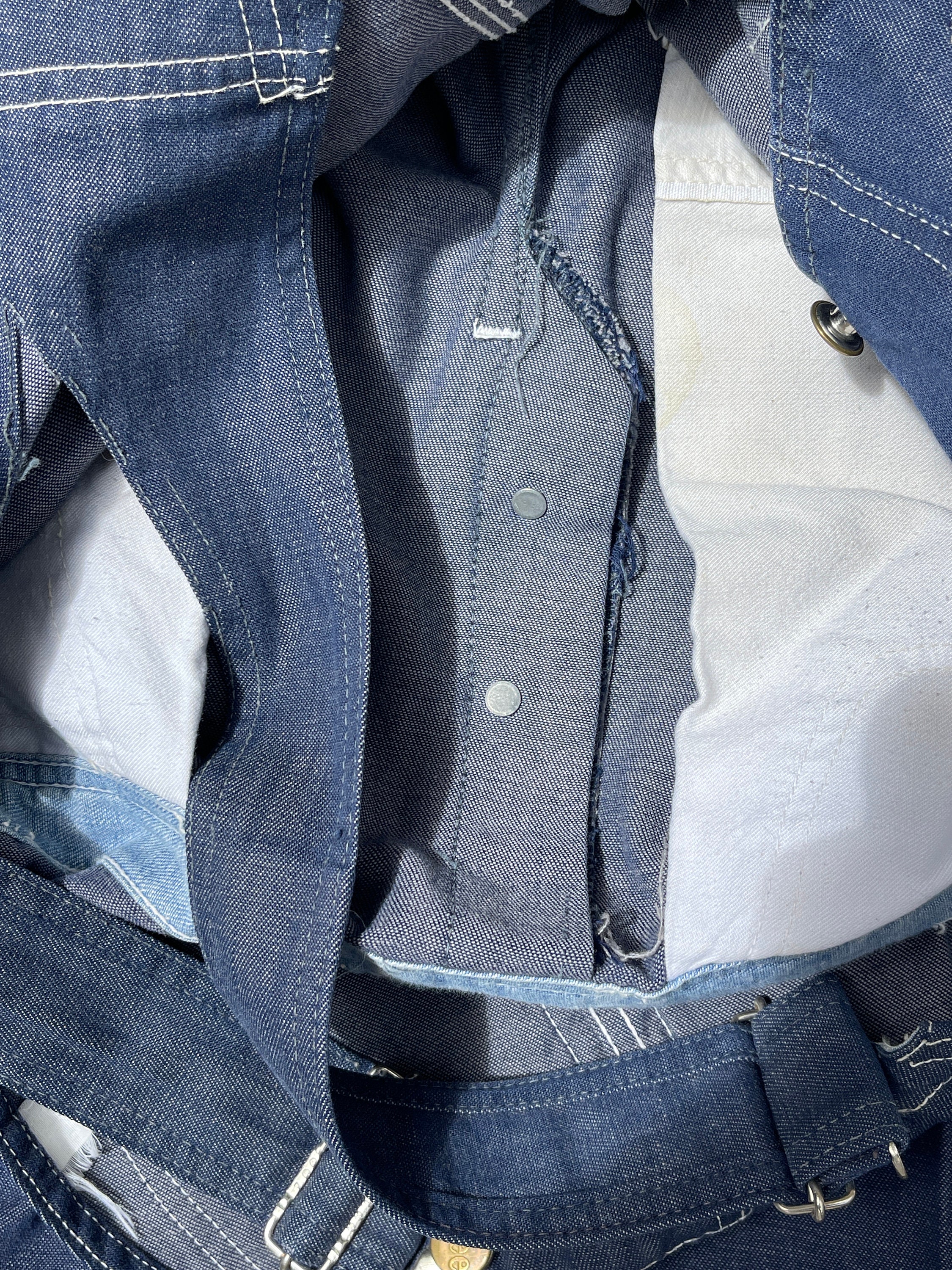 70s Lee Overalls Jelt Denim Dark Wash - Etsy