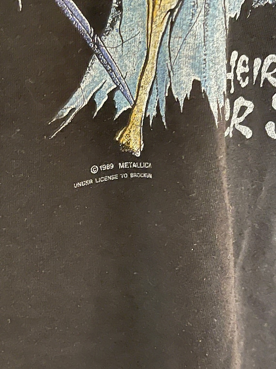 ヴィンテージ 1989 メタリカ コンサート Tシャツ - ノースリーブカット