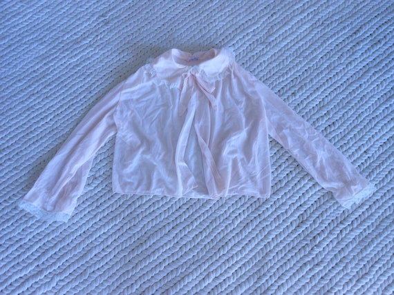 Ascot Pussy Bow Tie Bed Jacket Flo Weinberg Vinta… - image 4