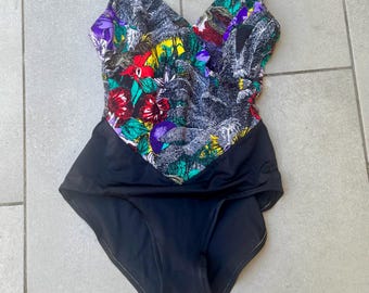 70s Catalina Swimsuit One Piece Vintage Bathing Suit Size 16