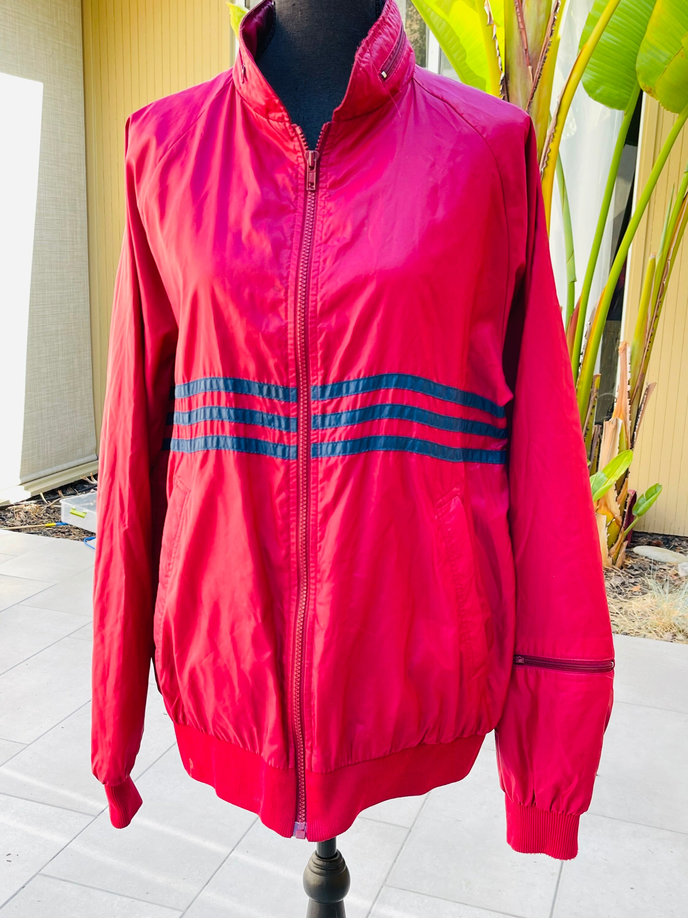 pink maroon windbreaker