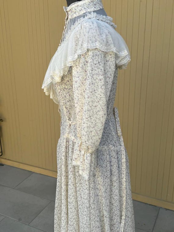 70s Victorian Prairie Dress: Act 1 Lace Ruffles, … - image 6