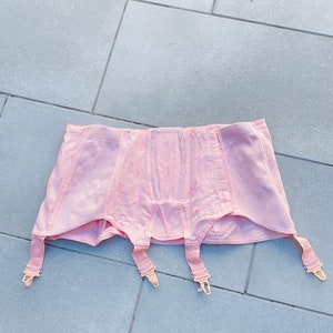 Lata 40. i 50. XX wieku Peach Girdle Garter Gorset Wyszczuplający Wygładzający Vintage Bielizna Modelująca