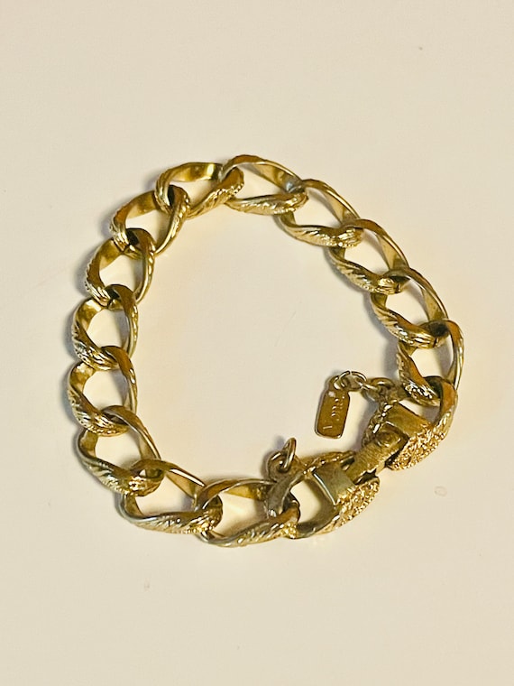 Monet Vintage Gold Chain Link Bracelet