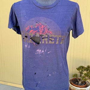 70s Original Nazareth Band Vintage Hard Rock Music T-Shirt Totally Thrashed Small