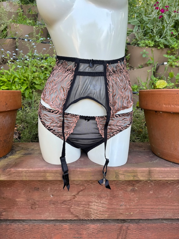 Victoria's Secret Suspender Garter Belt + Panty Lingerie Set Small