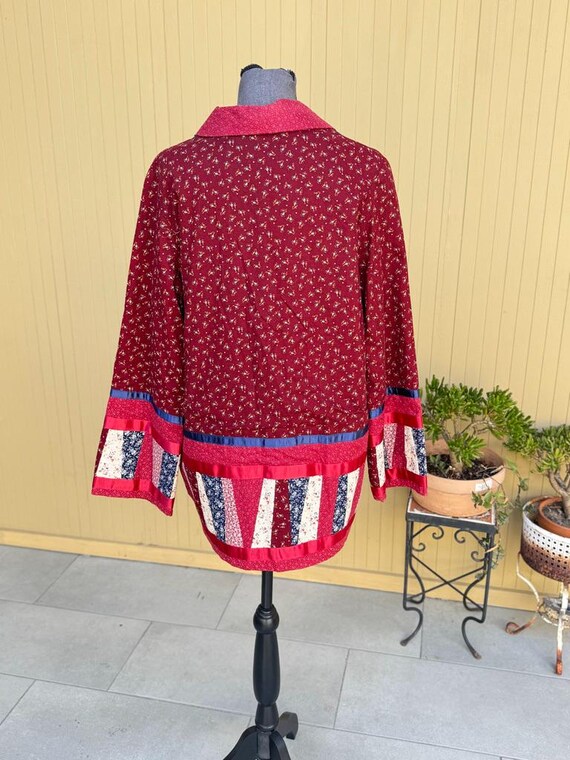 Vintage Patchwork Quilt Jacket 1970s Etienne Aign… - image 8