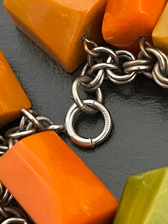 Bakelite Chunky Charm Dangle Bracelet Tested - image 4