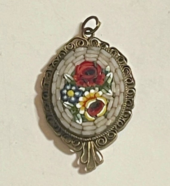 Micro Mosaic Italian Vintage Pendant - image 1