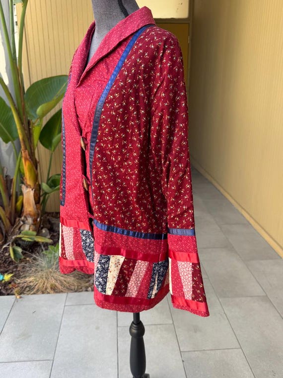 Vintage Patchwork Quilt Jacket 1970s Etienne Aign… - image 6