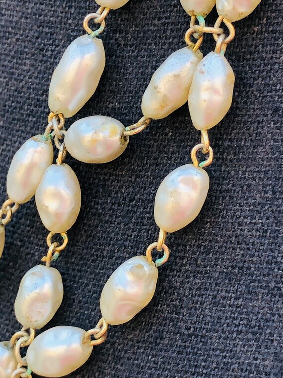Miriam Haskell Style Scalloped Pearl Vintage Neck… - image 4