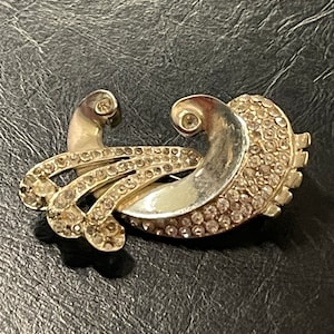 Paste Rhinestone Vintage Brooch Crystal Pin