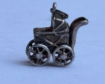 Sterling Silver Baby Carriage Charm