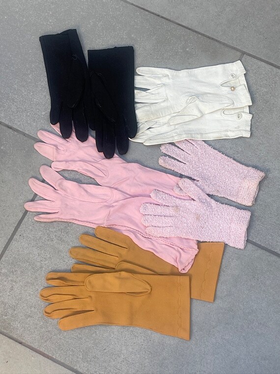 Women's Vintage Gloves Lot Leather | Felt - image 3