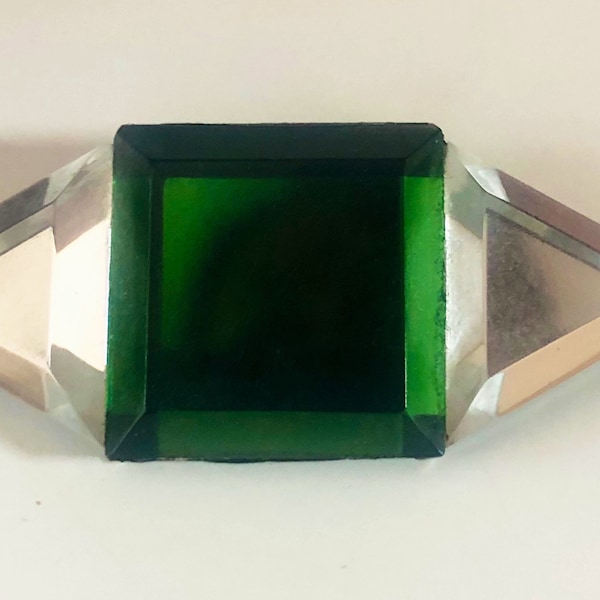 Art Deco Vintage Faceted Lucite Brooch