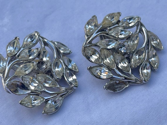 Bogoff Rhinestone Vintage Clip On Earrings - image 3